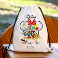 Personalised Minnie Disney Trip 2026 Drawstring Gym Bag | Custom Name PE Bag | Kids School Sports Bag | Nursery Drawstring Bag | Swimming Bag | Gift for Boys & Girls