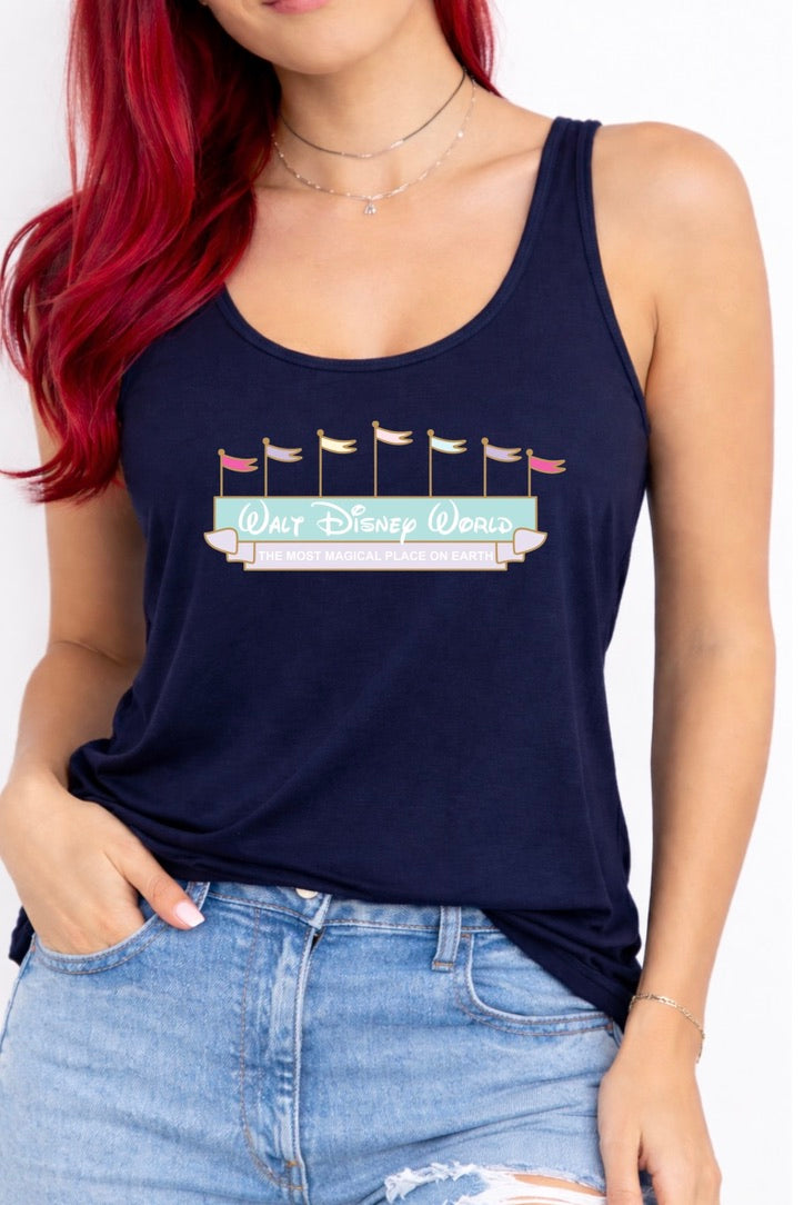 Walt Disney World Sign Disney Vest Top, Disney Tank Top Women, Disney World Outfit, Disney Holiday Shirt,