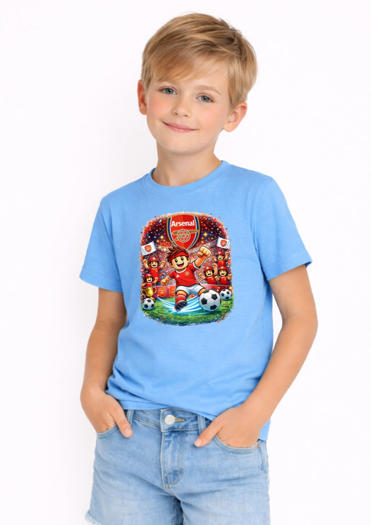 Arsenal Footballer Kids Unisex Graphic T-Shirt - Comfortable Everyday Tee