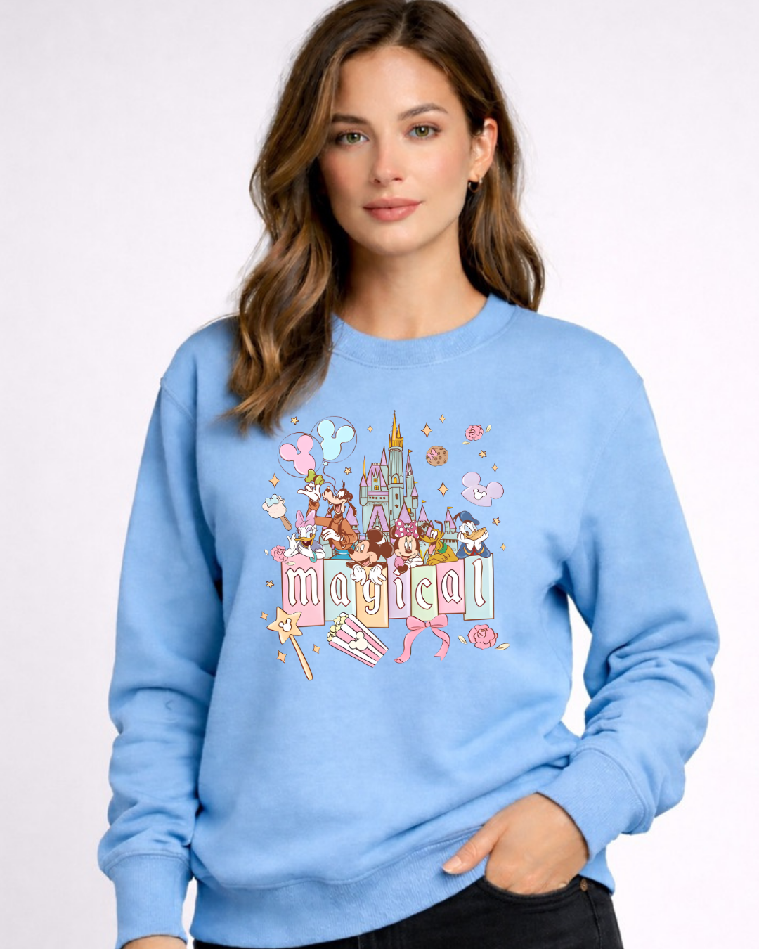 Magical Disney Sweatshirt – Cozy Graphic Crewneck, Unisex Disney Style Jumper
