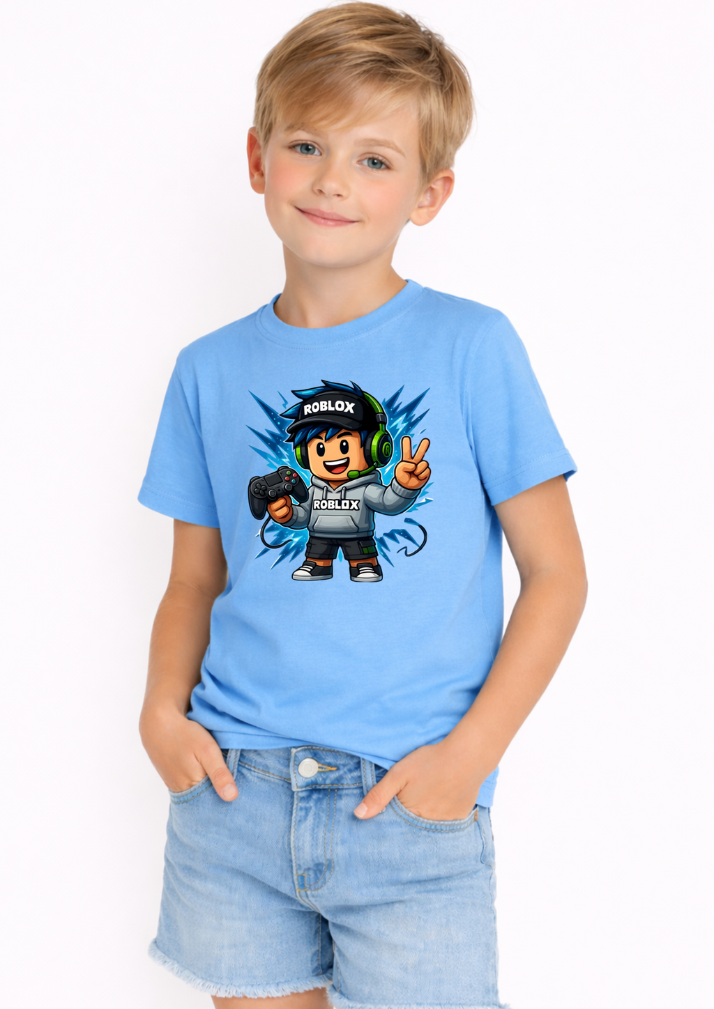 Kids Gamer Character T-Shirt – Cool Gaming Boy Graphic Tee