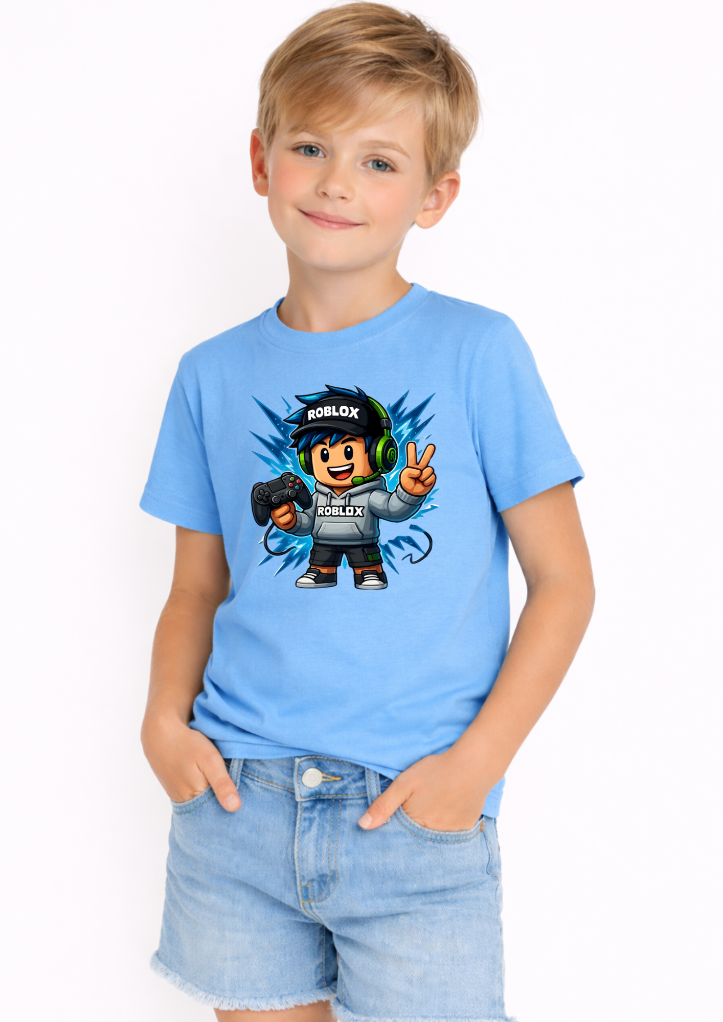 Kids Gamer Character T-Shirt – Cool Gaming Boy Graphic Tee