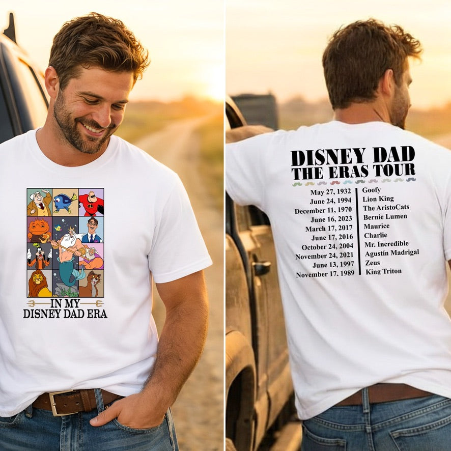In My Dad Era Tour Front & Back Graphic T-Shirt – Magical Dad Character Tee