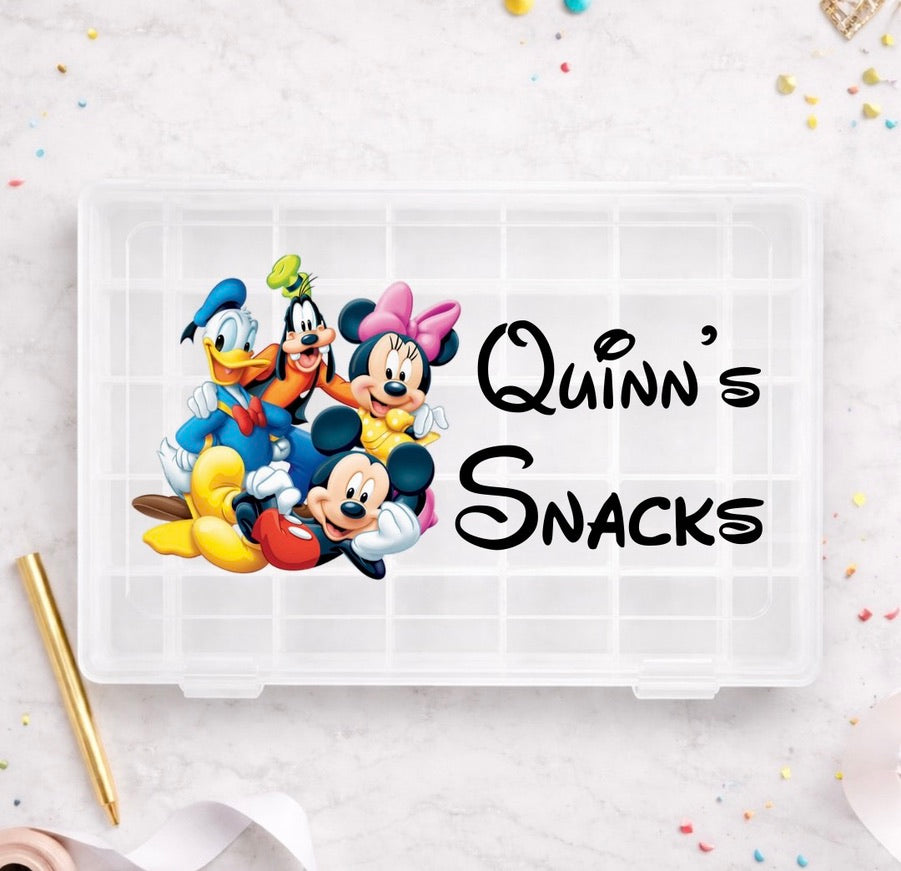Personalised Mickey & Co Disney Snack Box, Disney-Themed Snack Boxes, Travel Day Snack Box