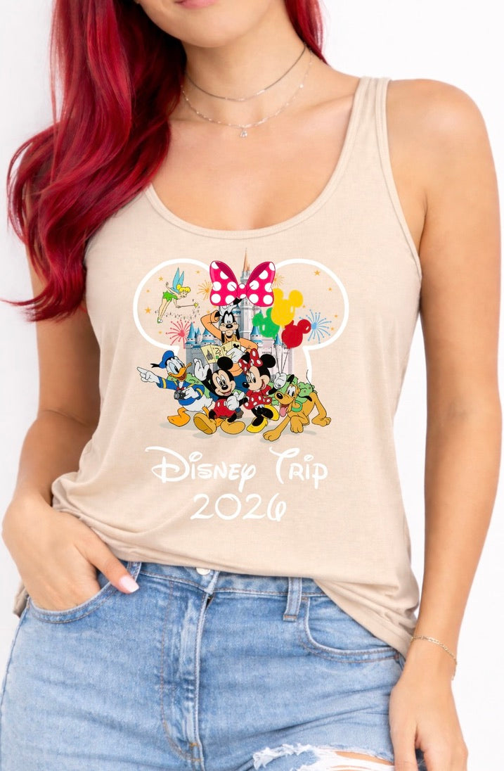 Minnie Mouse Disney Trip 2026 Disney Vest Top, Disney Tank Top Women, Disney World Outfit, Disney Holiday Shirt,