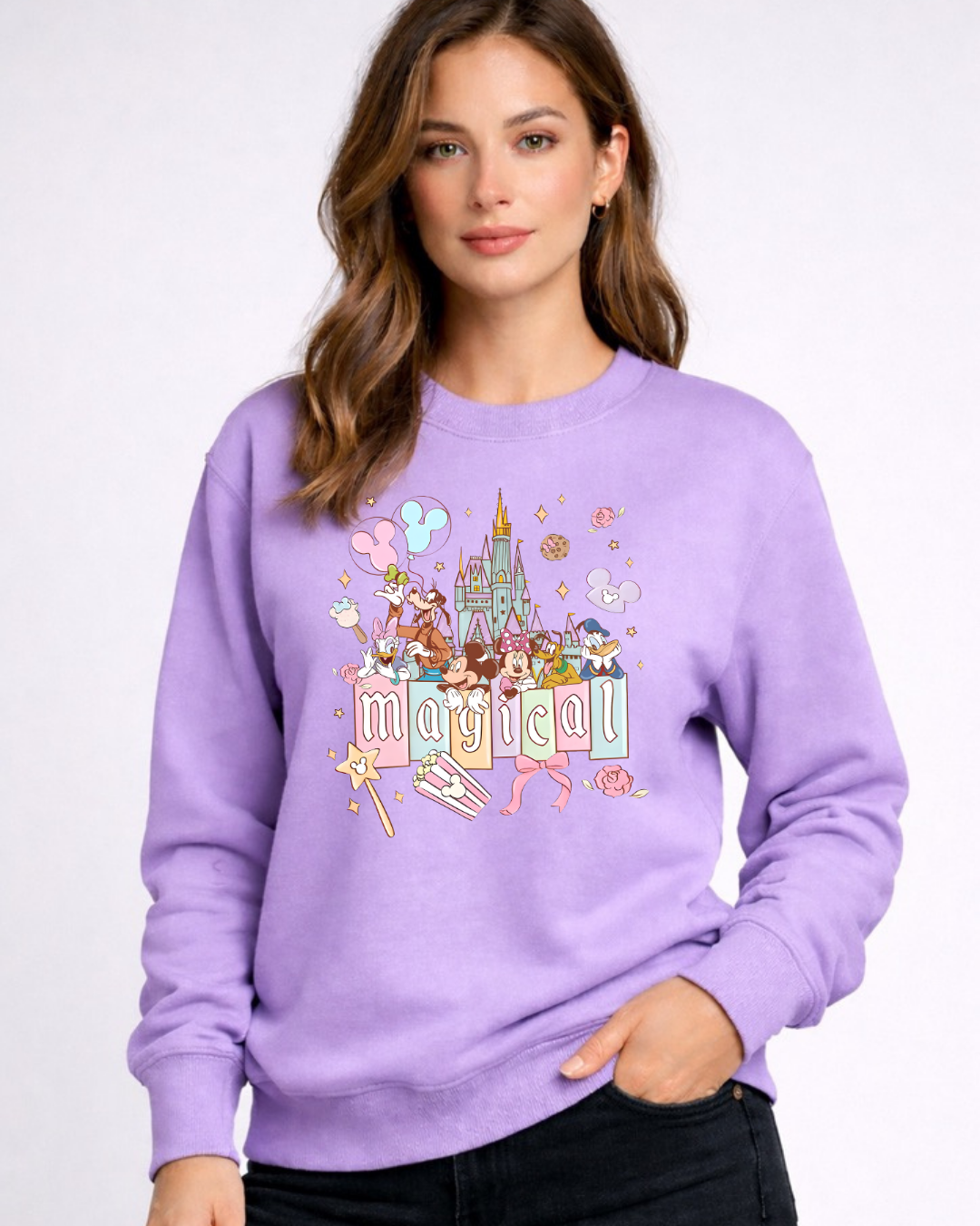 Magical Disney Sweatshirt – Cozy Graphic Crewneck, Unisex Disney Style Jumper