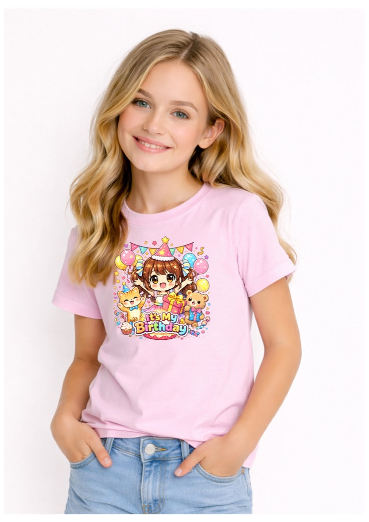 It’s My Birthday Kids T-Shirt – Cute Birthday Girl Party Graphic Tee
