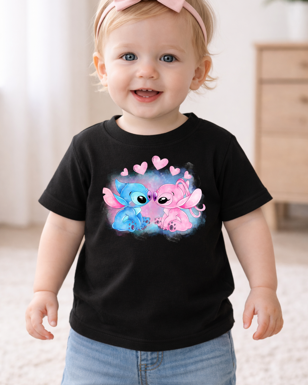 Stitch & Angel Disney Baby/Toddler T-Shirt | Disney Everyday Tee | Disney Outfit