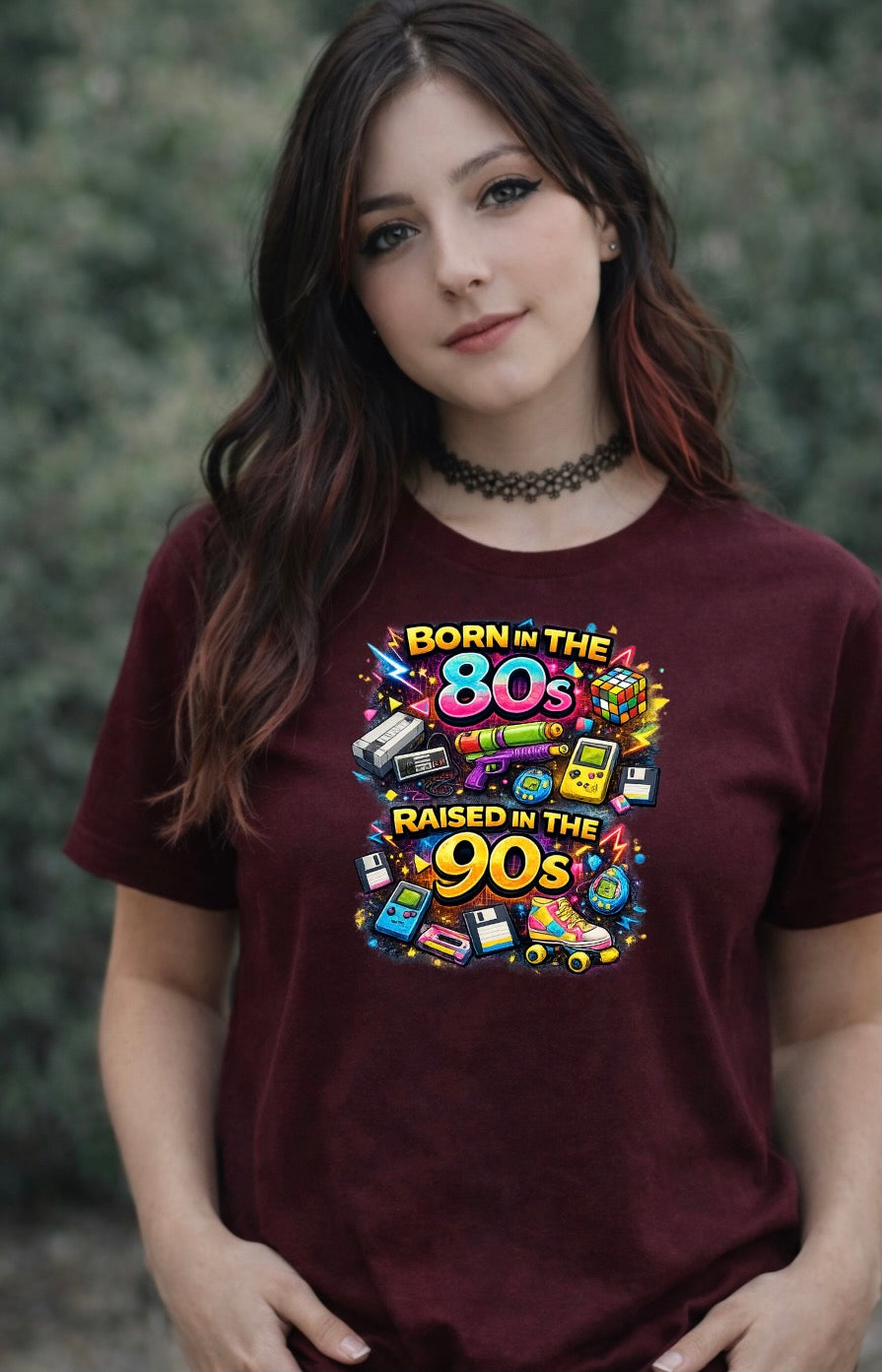 Born in the 80s Raised in the 90s T-Shirt – Retro 80s 90s Nostalgia Unisex Tee | Vintage Childhood Graphic Shirt