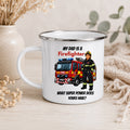 My Mum Is A Firefighter Enamel Mug | Firefighter Mum Camping Mug