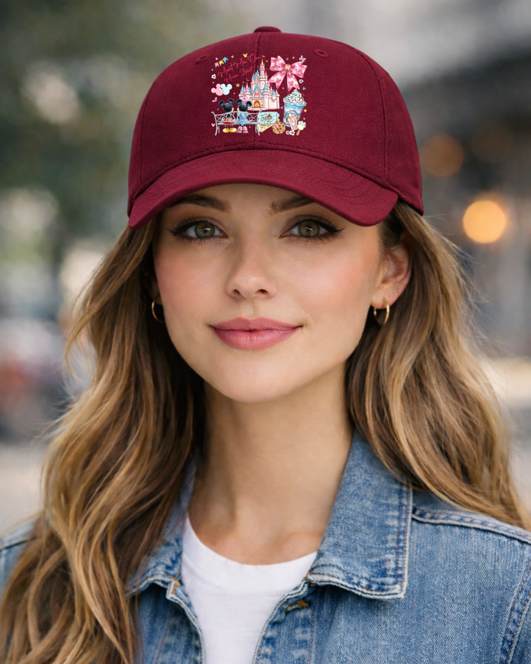 Meet Me On Main Street Adult Disney Basketball Hat, Character Theme Cap,  Park Ready Outfit, Disney Baseball Cap