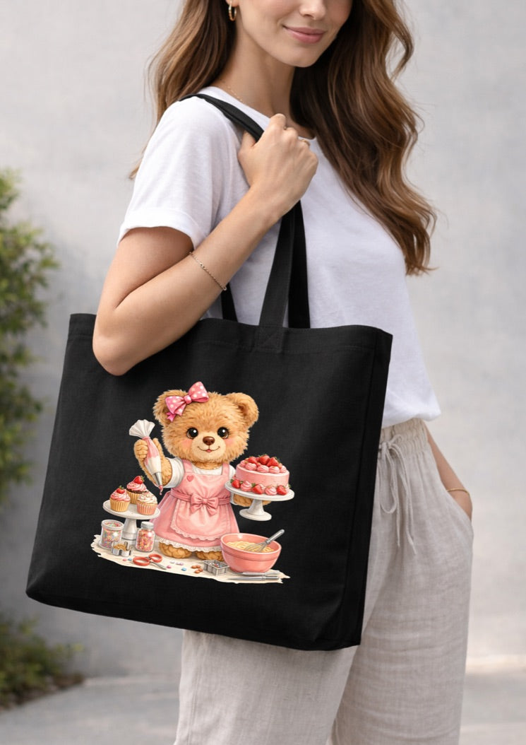 Cake Baker Teddy Bear Tote Bag