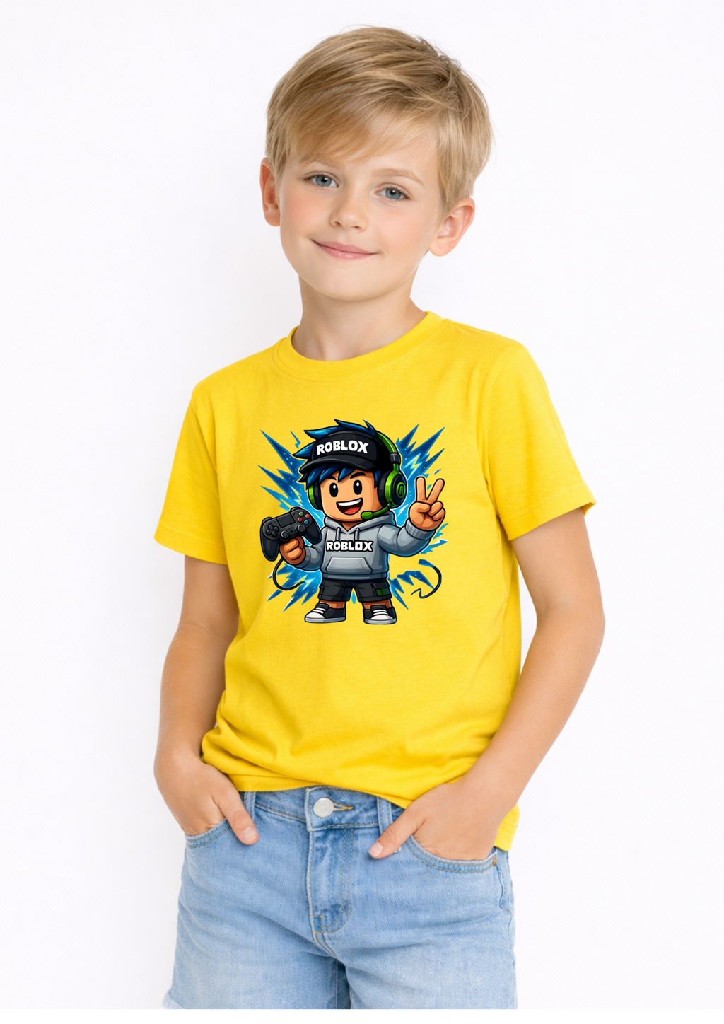 Kids Gamer Character T-Shirt – Cool Gaming Boy Graphic Tee