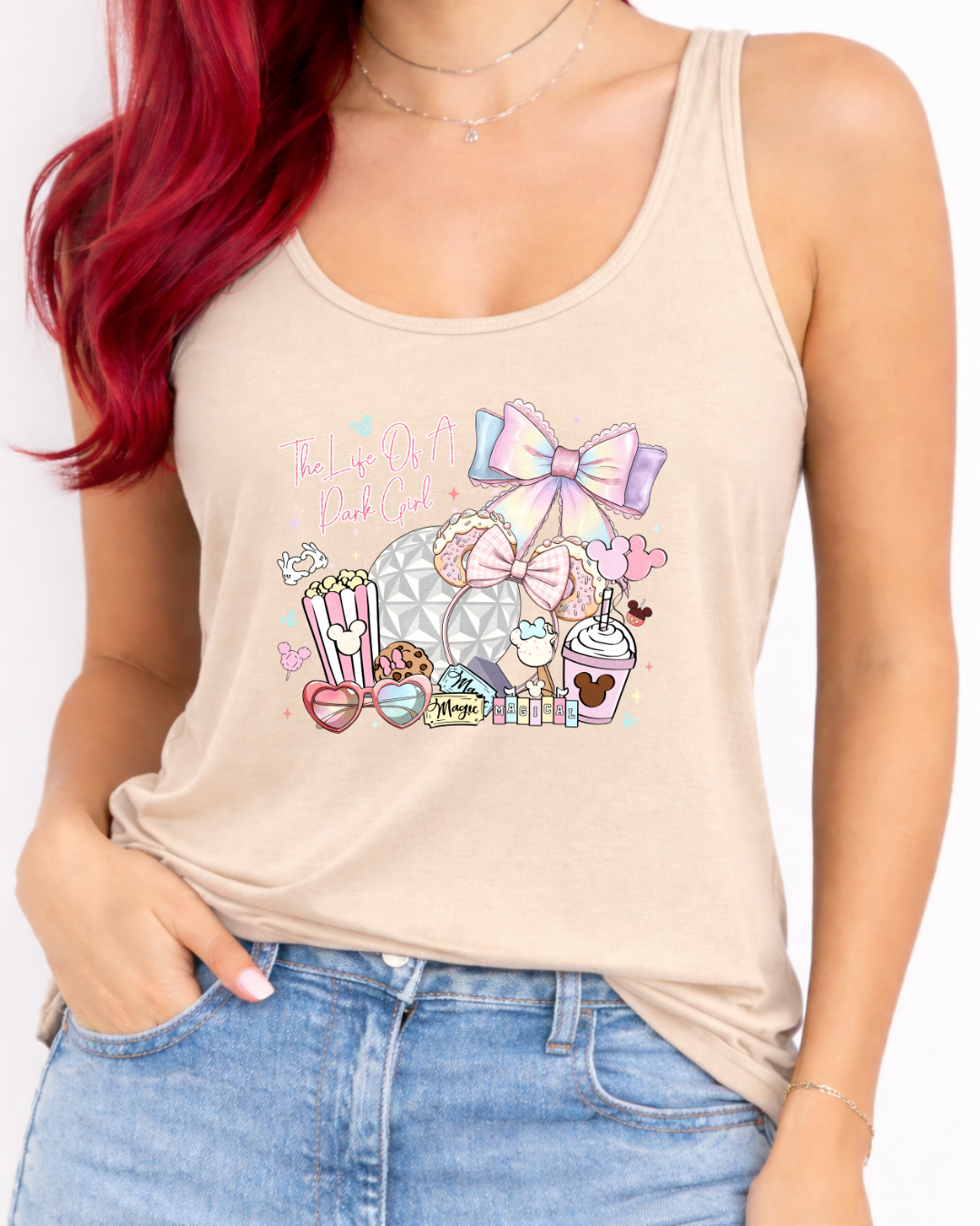 The Life Of A Park Girl Vest Top, Disney Tank Top Women, Disney World Outfit, Disney Holiday Shirt,