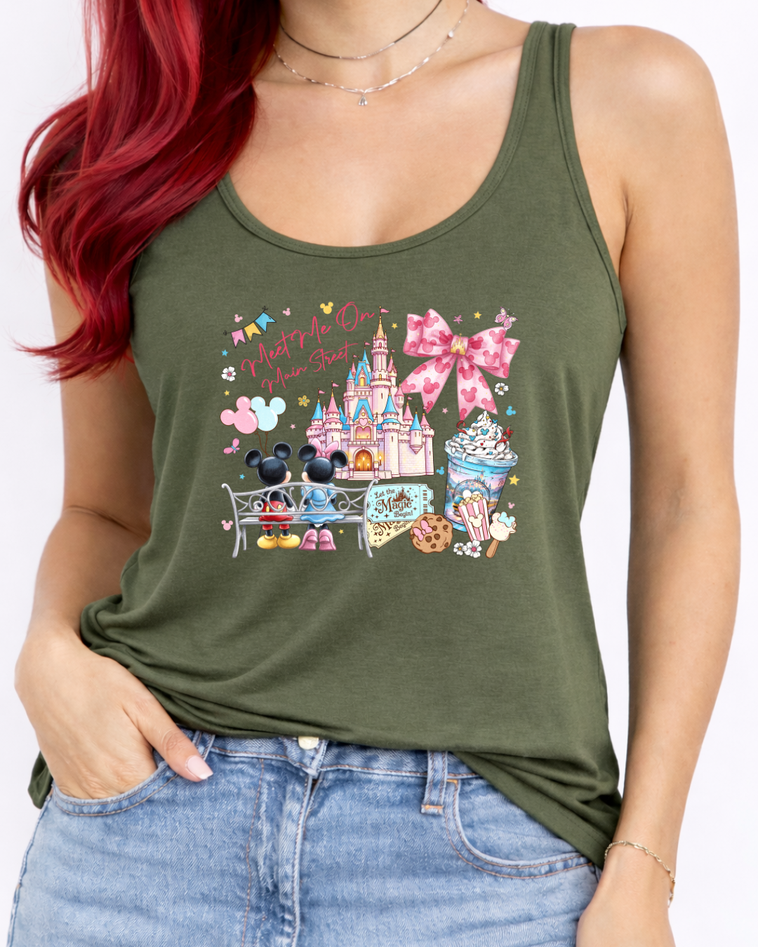 Meet Me On Main Street Disney Vest Top, Disney Tank Top Women, Disney World Outfit, Disney Holiday Shirt,