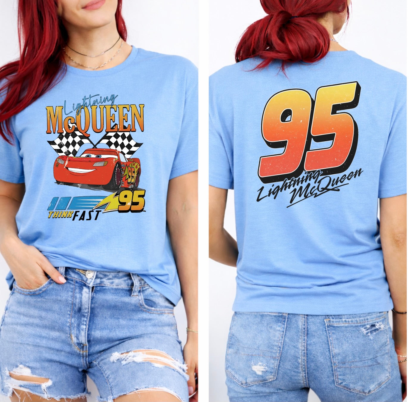 Racing Car 95 Front & Back Graphic T-Shirt – Vintage Speed Champion Tee