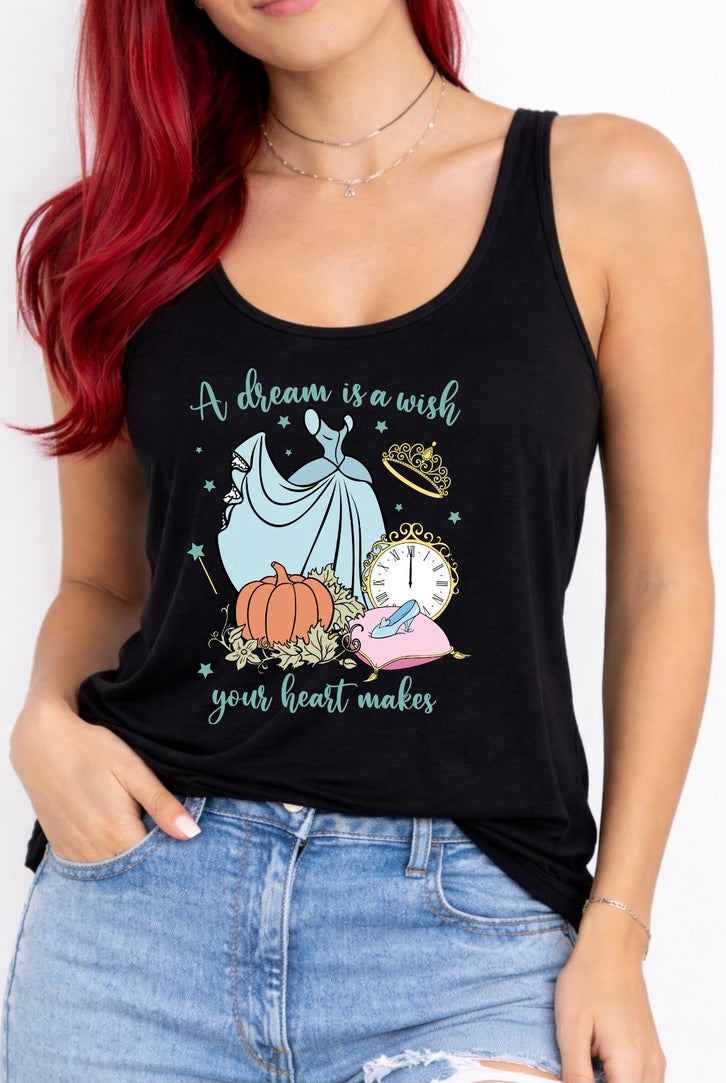 Dream Is A Wish Disney Vest Top, Disney Tank Top Women, Disney World Outfit, Disney Holiday Shirt,