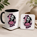 Funny Horror Mug & Coaster Set | No You Hang Up Ghost Mug | Spooky Coffee Mug | Ghost Face Mug | Halloween Mug Gift | Gothic Mug & Coaster