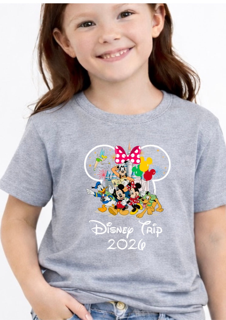 Minnie Mouse Disney Trip 2026 Disney Kids T-Shirt | Disney Everyday Tee | Disney Outfit