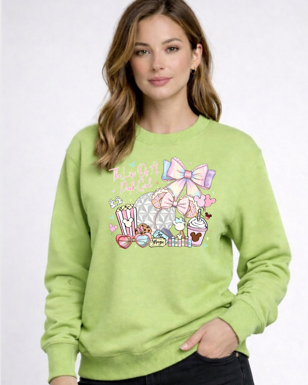 The Life Of A Park Girl Disney Sweatshirt – Cozy Graphic Crewneck, Unisex Disney Style Jumper