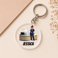 Personalised Female Nurse Keyring | Custom NHS Nurse Acrylic Keychain | Healthcare Worker Gift | Nursing Graduation Present | Name Keyring (Copy)