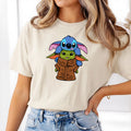 Stitch & Baby Yoda Disney T-shirt, Disney fashion, Disney clothes, Disney tops, Disney tee, Disney lover