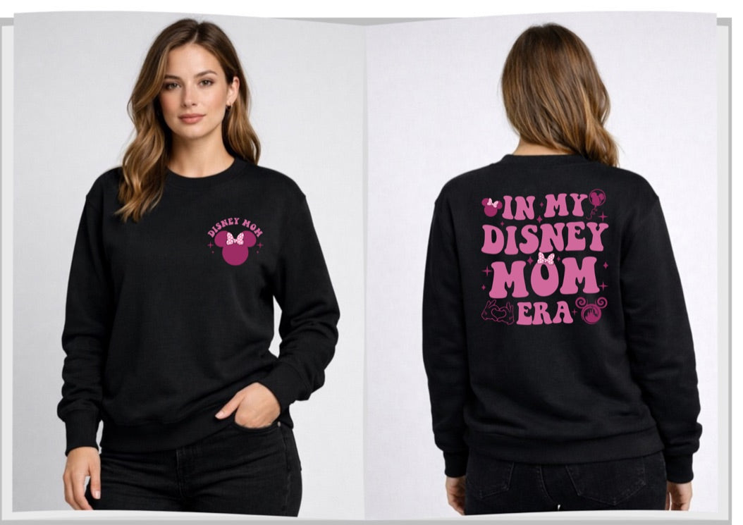 In My Disney Mom Era Disney Sweatshirt – Cozy Graphic Crewneck, Unisex Disney Style Jumper