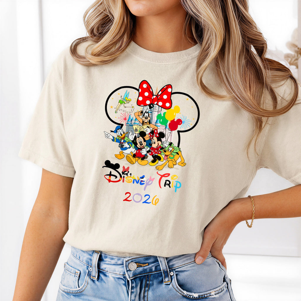 Minnie Mouse Disney Trip 2026 Disney t-shirt, Disney fashion, Disney clothes, Disney tops, Disney tee, Disney lover