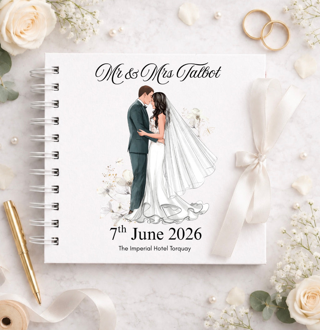 Personalised Mr & Mrs Wedding Guest Book
