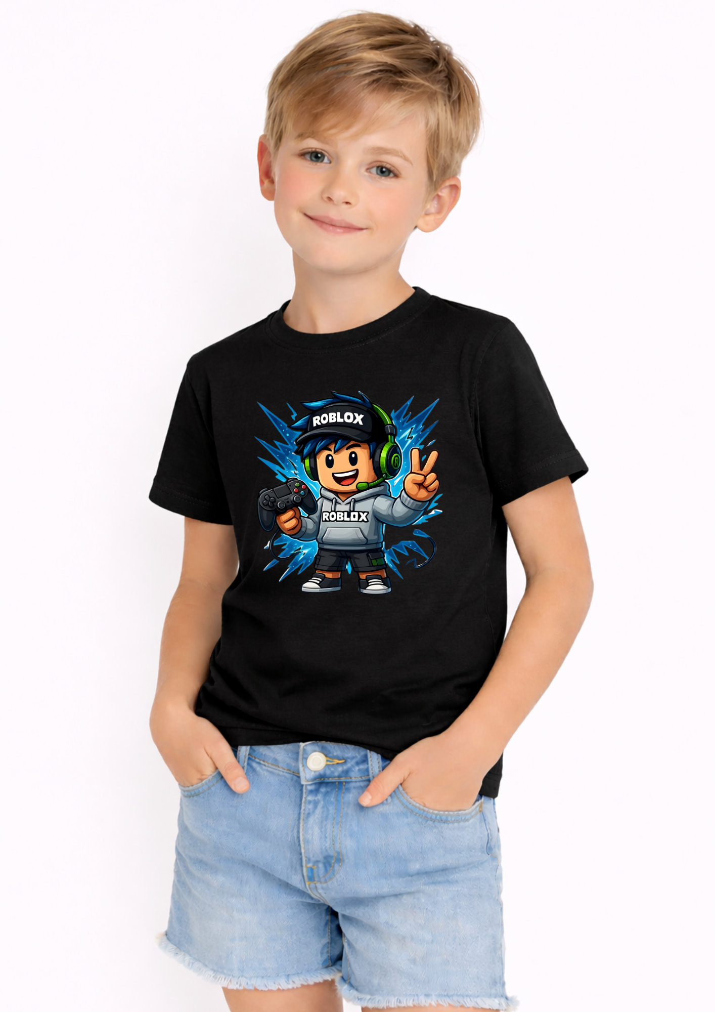 Kids Gamer Character T-Shirt – Cool Gaming Boy Graphic Tee