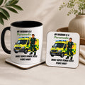 My Husband Is A Paramedic Mug & Coaster Gift Set | Paramedic Wife Gift | NHS Ambulance Mug | Emergency Services Gift
