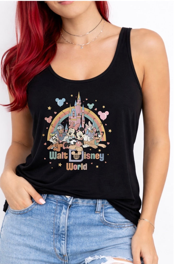 Walt Disney World Castle Disney Vest Top, Disney Tank Top Women, Disney World Outfit, Disney Holiday Shirt,