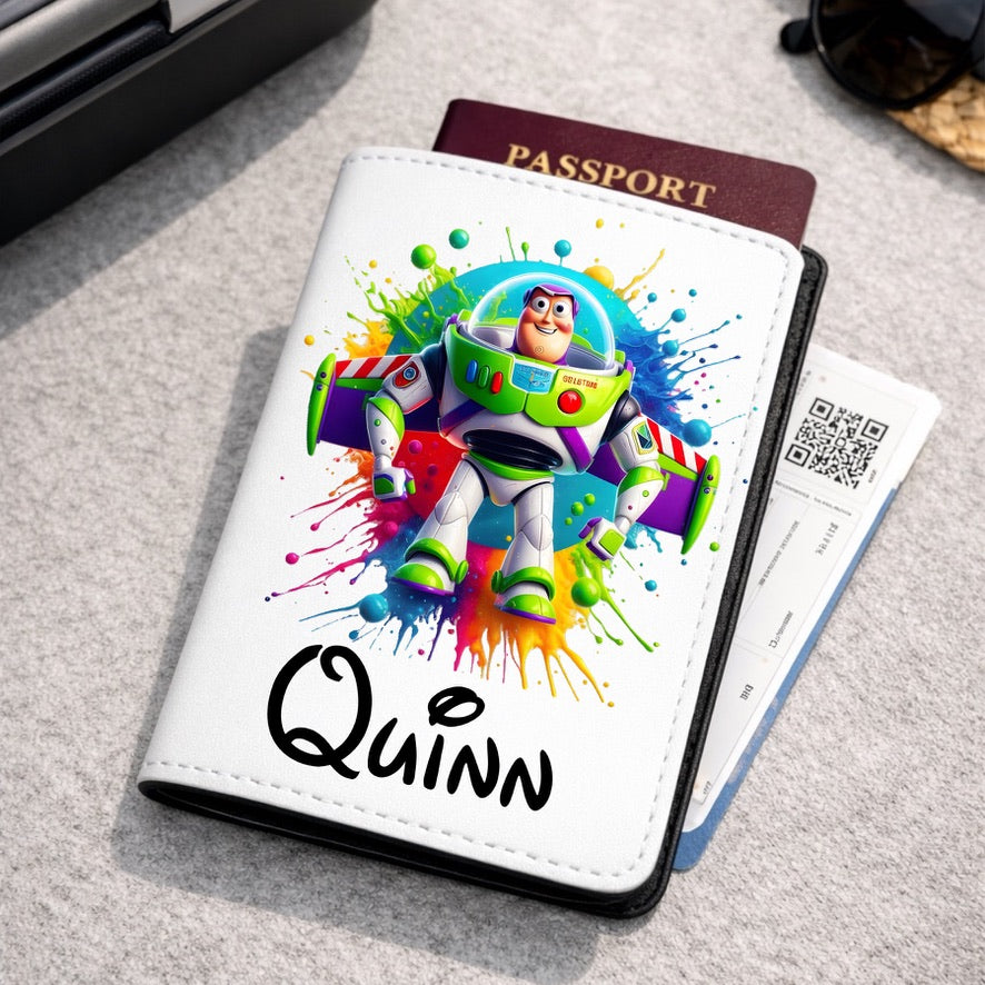 Personalised Buzz Lightyear Disney Passport Cover | Family Holiday Passport Holder | Custom Travel Wallet | Magical Holiday Gift | Personalised Passport Cover