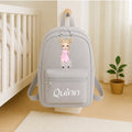 Personalised School Girl Dress Backpack | Custom Name Kids School Bag | School Girl Backpack | Nursery Bag | Back to School Rucksack | Children's School Bag