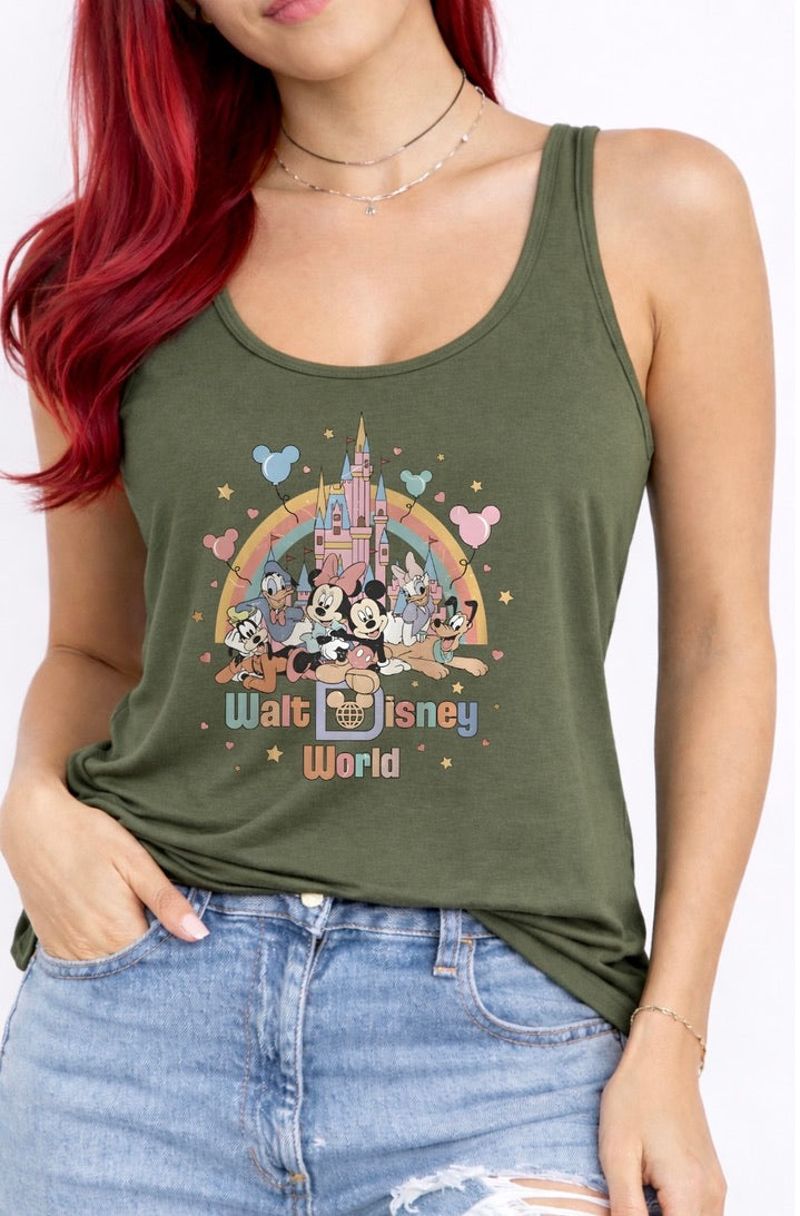 Walt Disney World Castle Disney Vest Top, Disney Tank Top Women, Disney World Outfit, Disney Holiday Shirt,