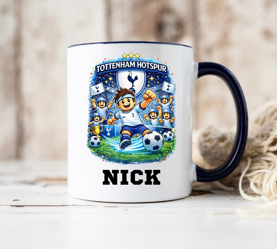 Personalised Tottenham Hotspur Coffee Mug – Custom Name Ceramic Cup