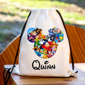 Personalised Disney Fantasia Drawstring Gym Bag | Custom Name PE Bag | Kids School Sports Bag | Nursery Drawstring Bag | Swimming Bag | Gift for Boys & Girls