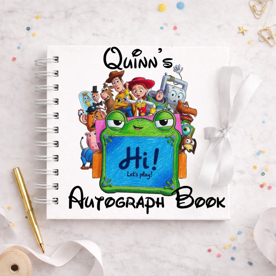 Personalised Toy Story 5 Disney Autograph Book, Personalised Disney World Trip, Gift For Disney Trip, Disney World Autograph Book