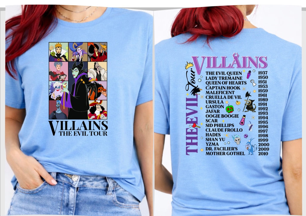 Villains The Evil Tour Disney t-shirt, Disney fashion, Disney clothes, Disney tops, Disney tee, Disney lover