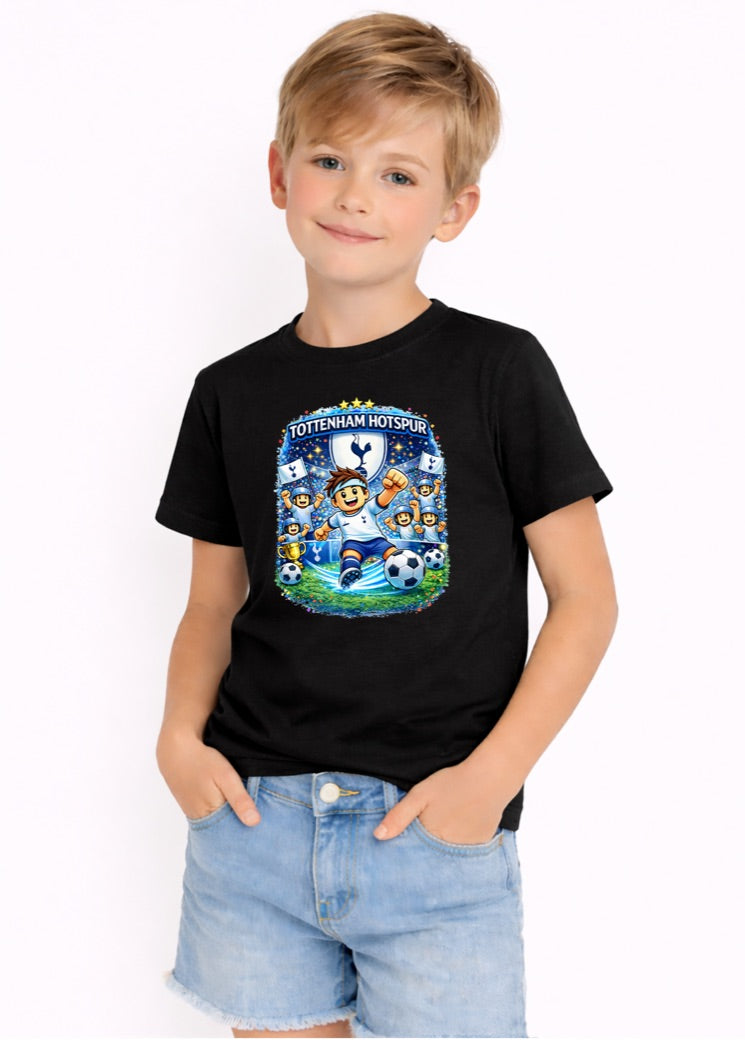 North London Football Fan Kids T-Shirt – Blue Soccer Supporter Graphic Tee