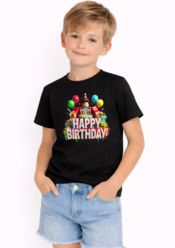 Kids Gamer Birthday T-Shirt – Happy Birthday Gaming Party Graphic Tee
