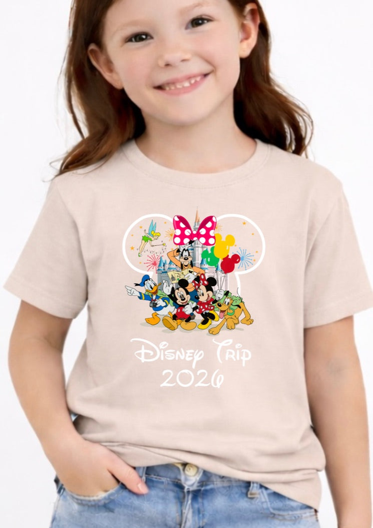 Minnie Mouse Disney Trip 2026 Disney Kids T-Shirt | Disney Everyday Tee | Disney Outfit