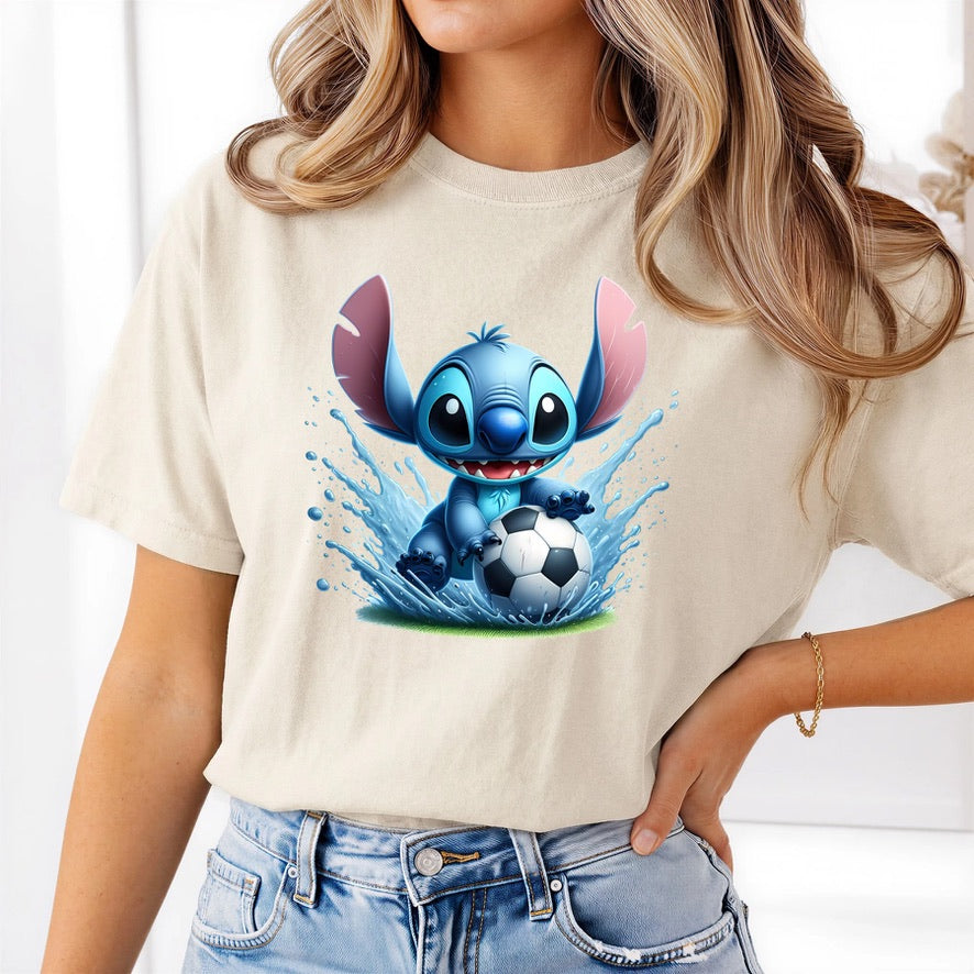 Football Stitch Disney T-shirt, Disney fashion, Disney clothes, Disney tops, Disney tee, Disney lover