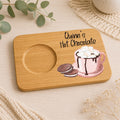 Personalised Hot Chocolate Tea & Biscuit Board | Custom Hot Chocolate Board | Kids Hot Chocolate Gift | Personalised Bamboo Tea Board | Christmas Gift