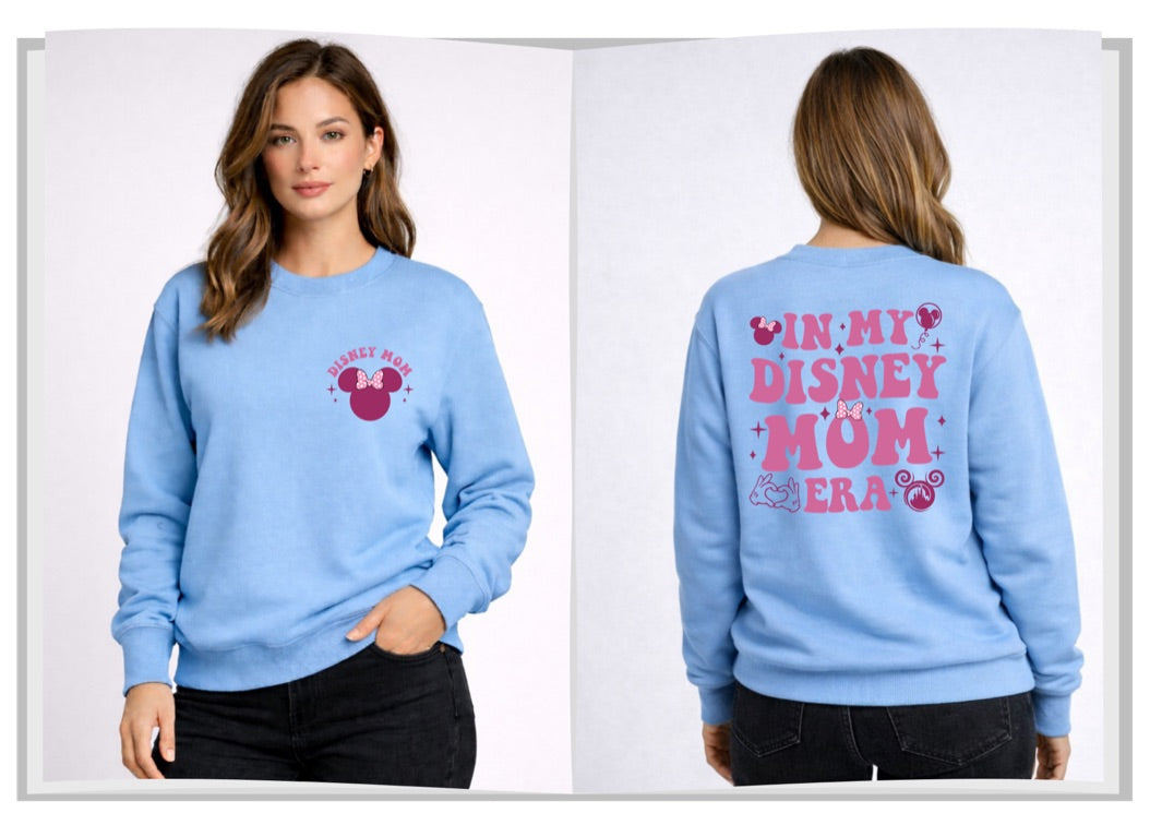 In My Disney Mom Era Disney Sweatshirt – Cozy Graphic Crewneck, Unisex Disney Style Jumper