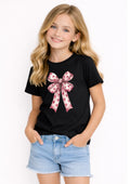 Cute Pink Heart Bow Kids T-Shirt – Girly Coquette Aesthetic Graphic Tee