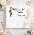 Personalised Bride & Groom Wedding Guest Book