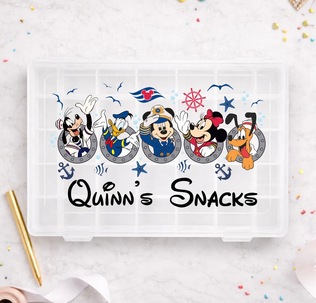 Personalised Disney Cruise Disney Snack Box, Disney-Themed Snack Boxes, Travel Day Snack Box