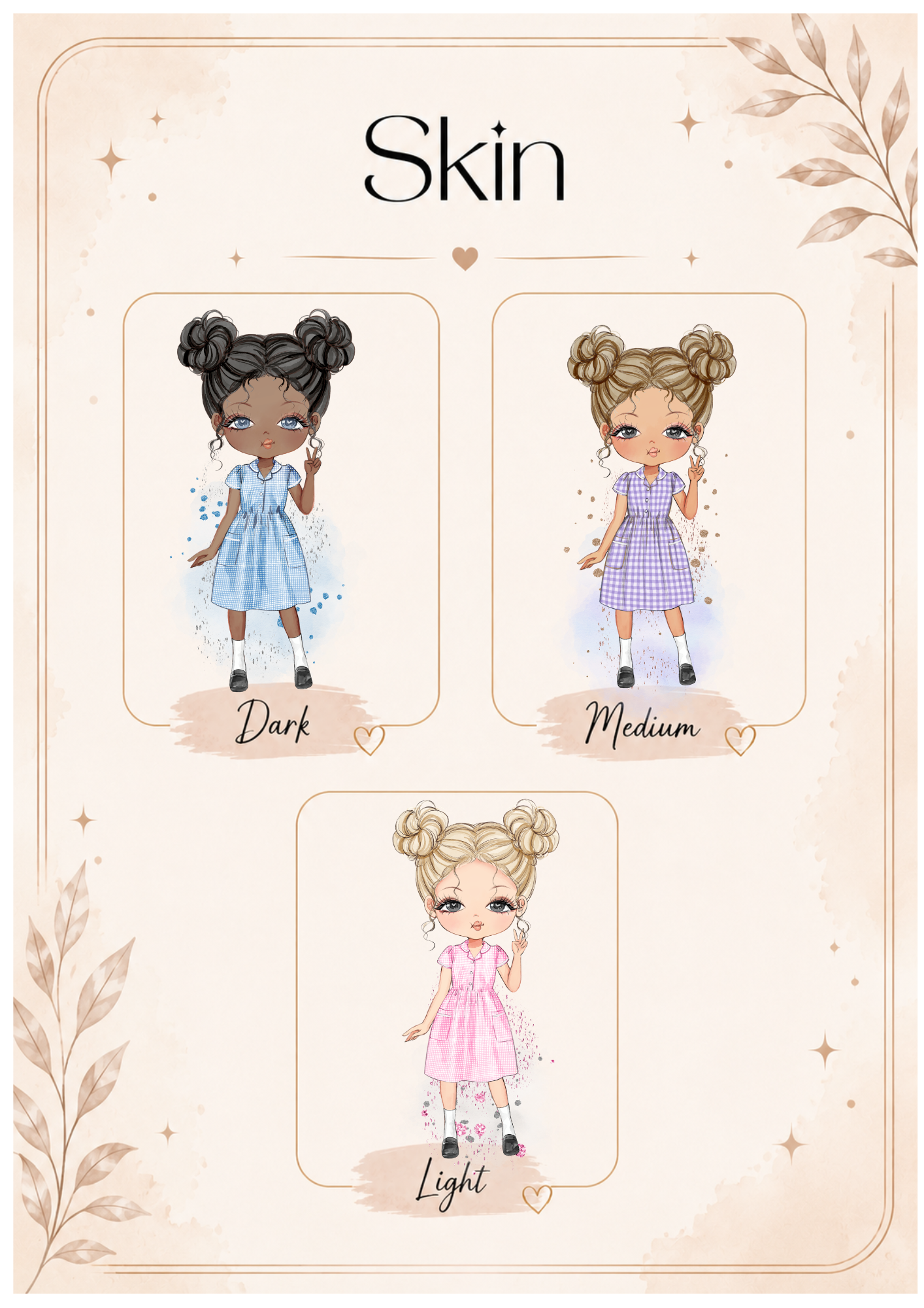 Personalised Summer Dress School Girl Notebook