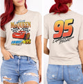 Racing Car 95 Front & Back Graphic T-Shirt – Vintage Speed Champion Tee
